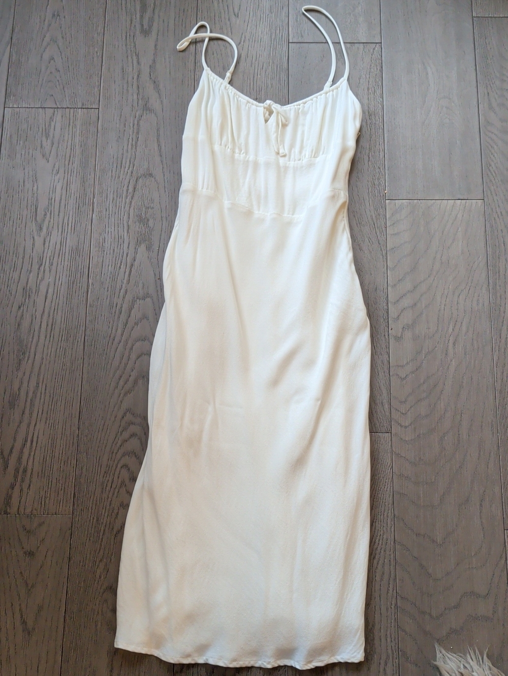 Aritzia Midi Dress with Spaghetti Straps - Cream
